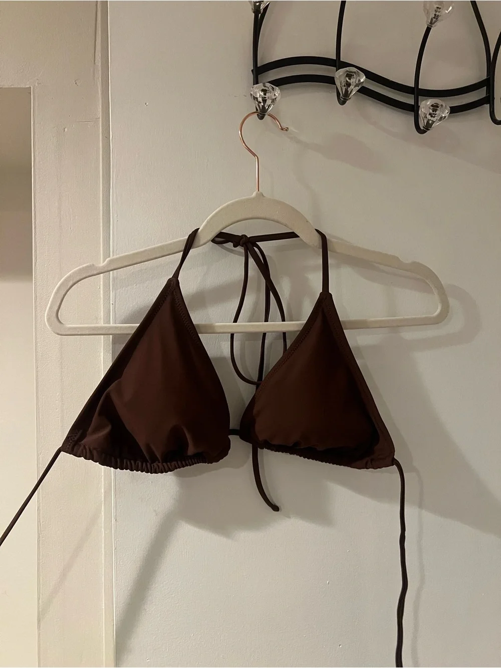 Brown Triangle String Bikini Top - Picture 2 of 2